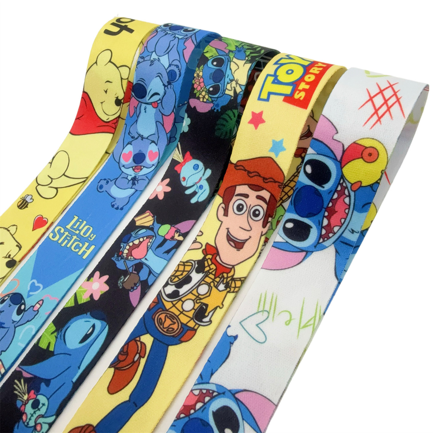 25mm史迪仔 TOY 维尼 加厚双面涤纶带扭扭车牵引水壶背带绳材料绳