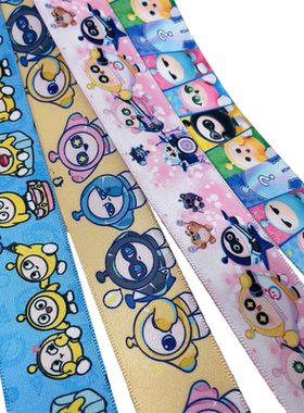 25mm蛋仔派对缎带色丁丝带儿童发饰diy蝴蝶辅料鲜花6.1礼盒绑带