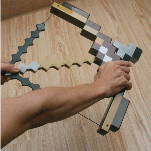 2016新款官方我的世界minecraft 像素弓箭套装矿灯四方灯圣诞礼物