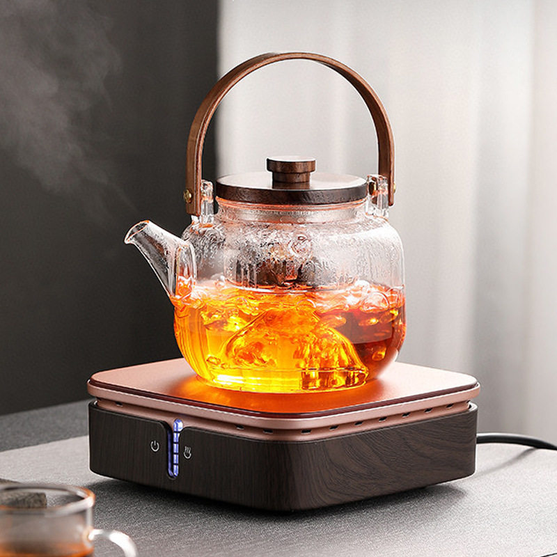 Demingtang Electric Ceramic Furnace Tea Cooker Intelligent Tea Cooker Electric Heating Furnace White Ceramic Pot Small Household Tea Cooker Set