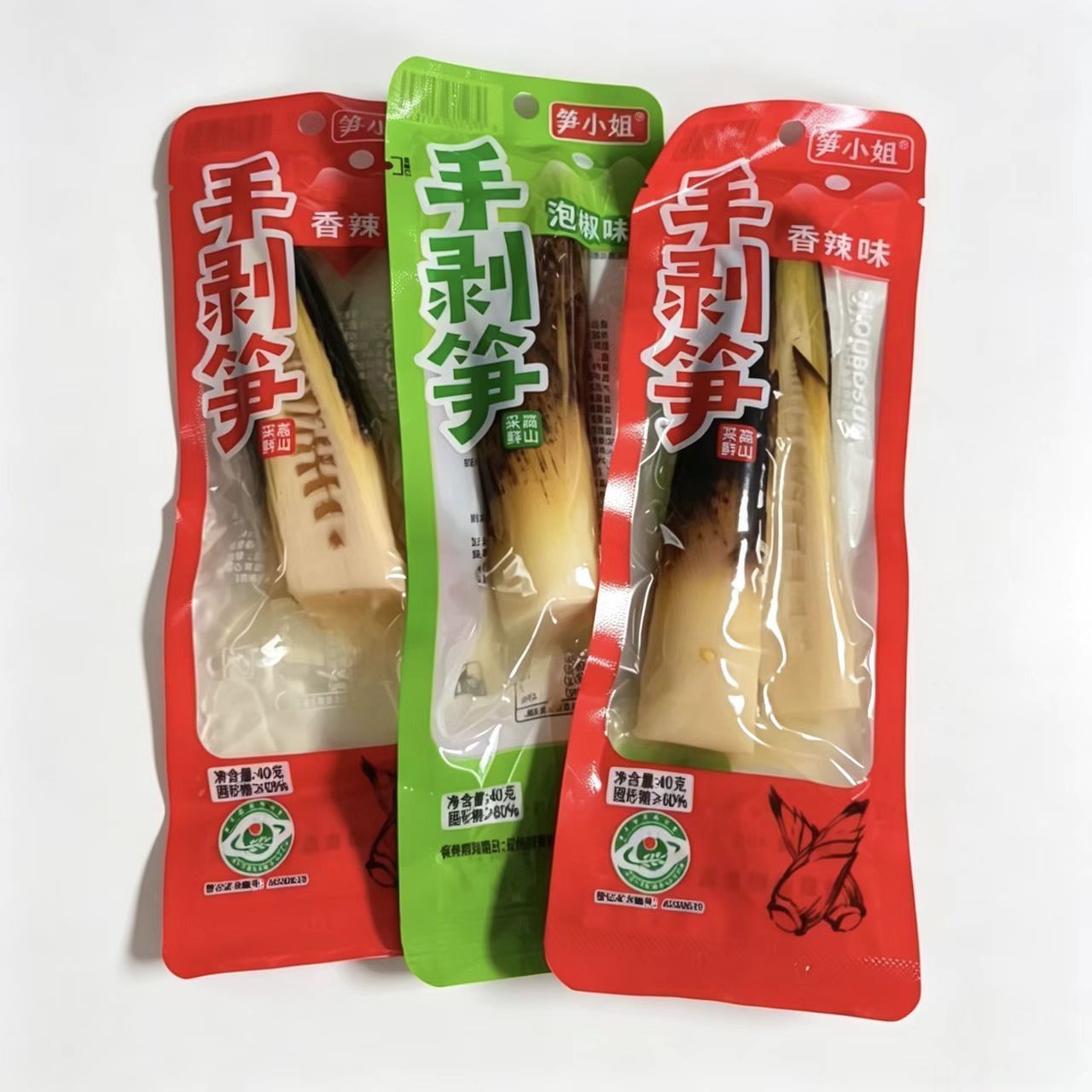 笋小姐手剥笋清香爽品脆嫩多汁高山产地即食休闲零食品小吃泡椒味图片