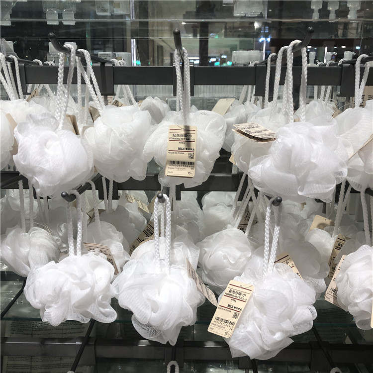 MUJI无印良品 伸缩沐浴球手套起泡浴巾携带用