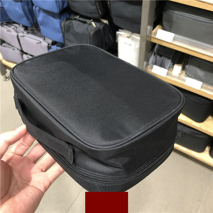 MIJI无印良品 锦纶化妆箱化妆品收纳箱黑色