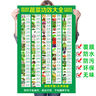 水果蔬菜谷物功效大全超市广告画墙贴营养介绍宣传菜店海报贴纸