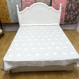 夏凉被200x230cm纯棉植物染色经济型双人多层纱布盖被空调被