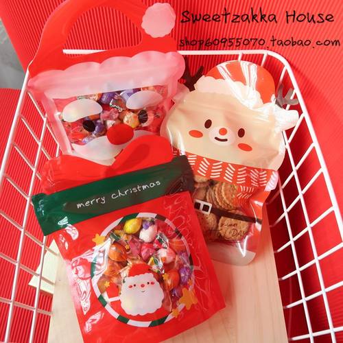 圣诞糖果麋鹿造型自封袋食品