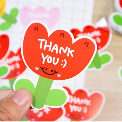 花朵THANKYOU感谢卡片装饰卡片