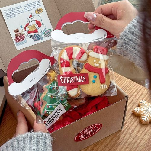 圣诞礼物包装封口用装饰纸卡头