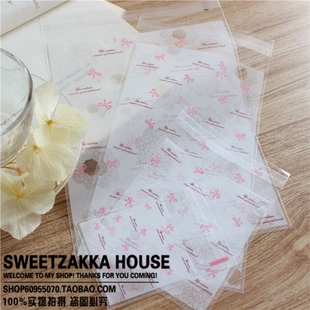 繁花蕾絲團(tuán)圖案塑料自粘袋糖果包裝 100個(gè)價(jià) 袋飾品收納袋手工皂袋