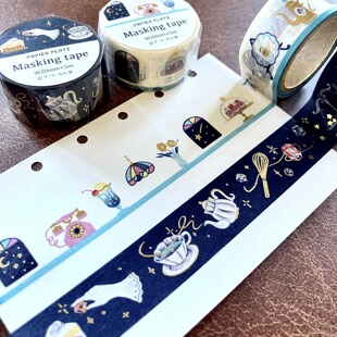 新品日本制papier platz宝石喫茶カル堂karado和纸胶带便签卷付笺