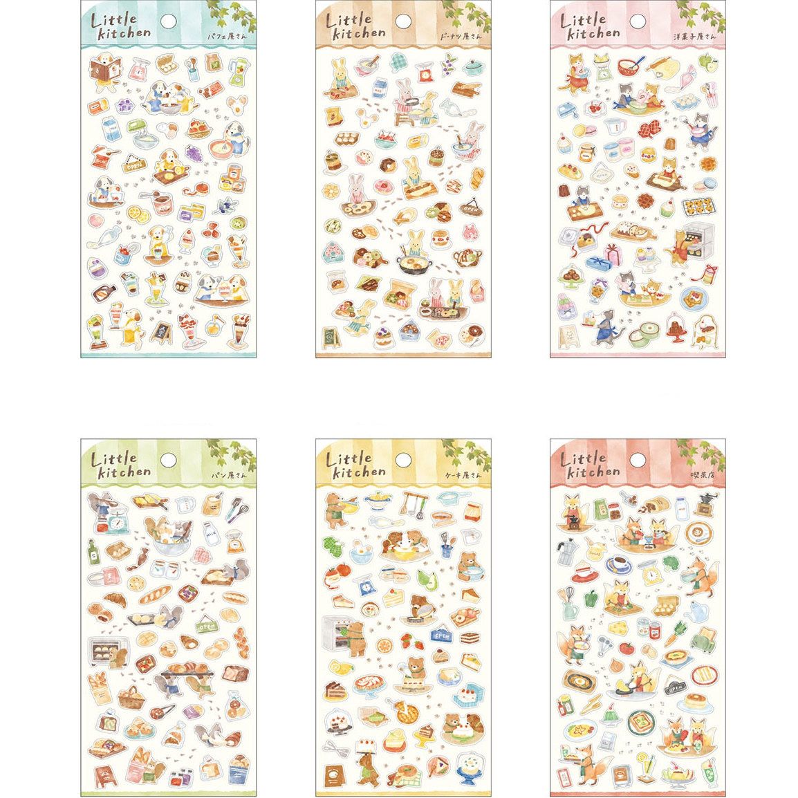 日本进口 Mind Wave动物厨房甜品系列贴纸 烘焙美食烹饪