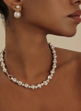 2024新品鎏光车花项链女男饰品轻奢小众时尚夏季礼物项链高级感配