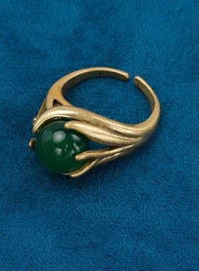 青岛中古新款宫廷风气质戒指女时尚百搭简约手饰文艺复古小众饰品