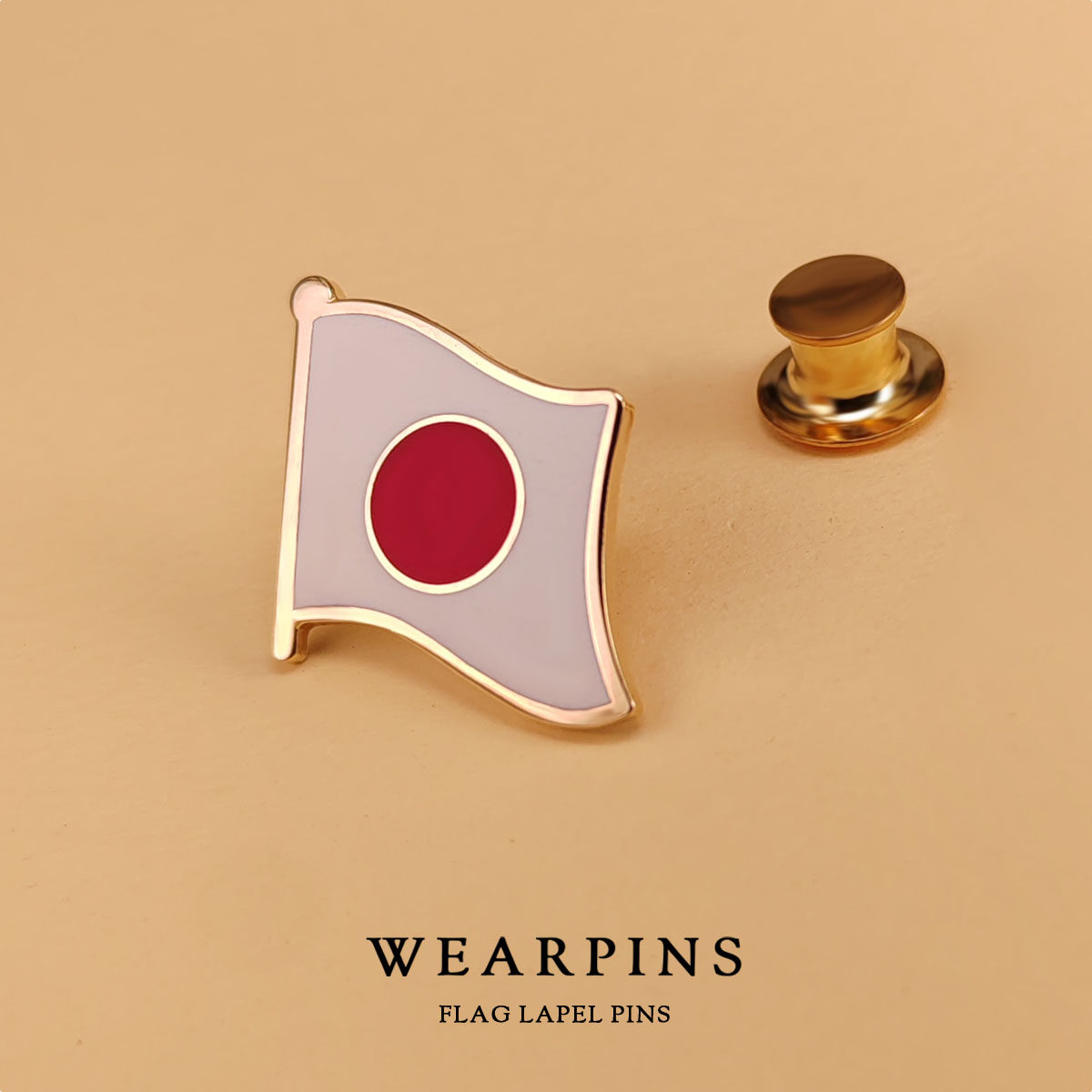 珐琅工艺日本国旗徽章世界各国旗帜襟章金属帽徽订制留学胸针