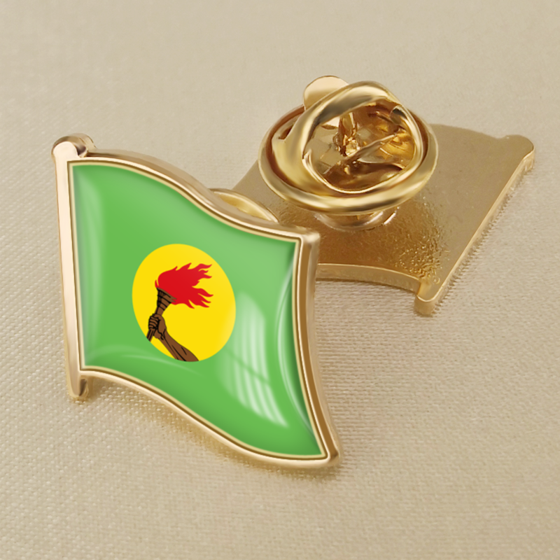 扎伊尔国旗徽章世界各国旗帜胸章商务领徽金属襟章蝴蝶扣镀金胸针