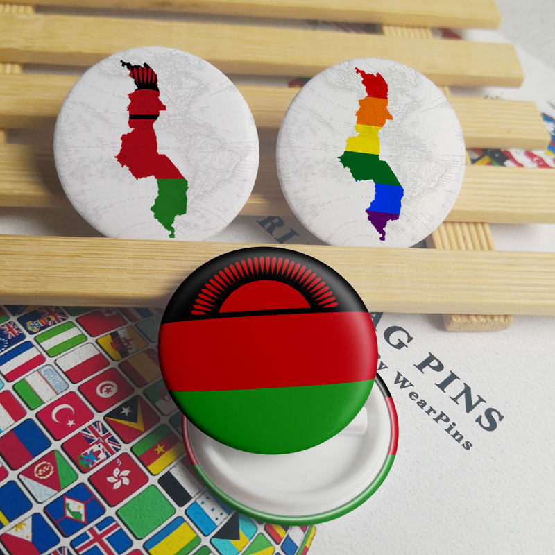 马拉维国旗胸章 国旗胸针世界各国旗帜胸徽 徽章订制襟章