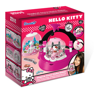 包邮凯蒂猫hello kitty大号闪亮水晶球自制雪花水晶球儿童DIY玩具