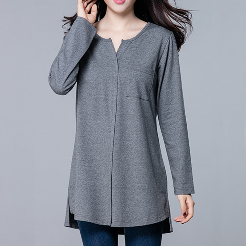 宽松大码长袖t恤春季女款打底衫韩版纯棉秋装女士显瘦中长款上衣T,女装/女士精品,T恤,淘宝优惠券,粉丝福利购,淘宝优惠卷