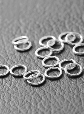 铂金开口圈项链尾部链接环DIY配件PT950铂延长链扣闭口手链圈白金