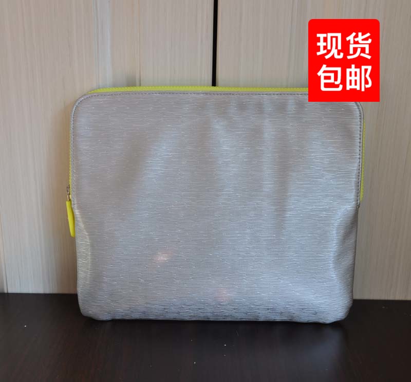 包邮赠品 碧欧泉时尚IPAD包 银色化妆包 手拿包