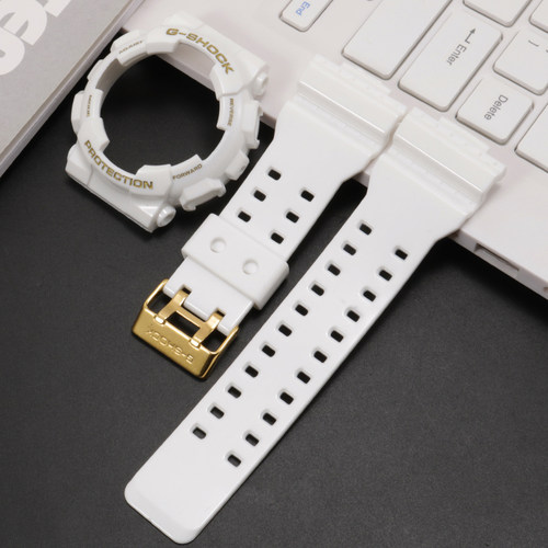紫滕适配g-shock卡西欧GA-110GB GD/GLS/100 120黑金橡胶表壳表带