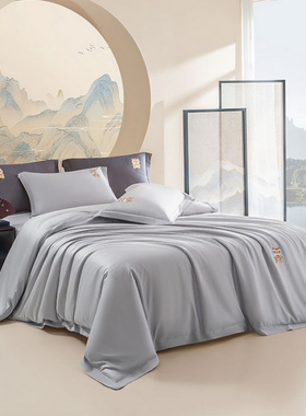 100S全棉贡缎四件套纯棉纯色中国风床单式新疆棉床上用品国潮舞狮