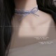 白色蕾丝choker纯欲风双层蝴蝶结短款 俏皮女生 温柔派 锁骨链项链