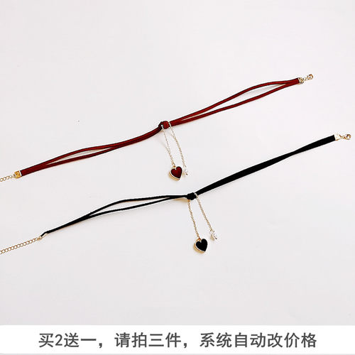 短款丝绒脖子项圈饰品女
