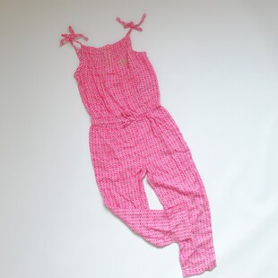 小奢华背带裤 春夏款儿童裤吊带连体裤 女童柔软人造棉连身衣裤子