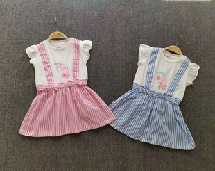 童装夏季新款女儿童连衣裙宝宝可爱清新蝴蝶结裙子卡通连衣裙子