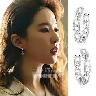 刘亦菲同款耳环黄亦玫耳饰气质百搭高级小众轻奢女耳圈