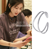 赵昭仪同款 简约 手镯配饰开口高级光面小众气质百搭轻奢女2024新款