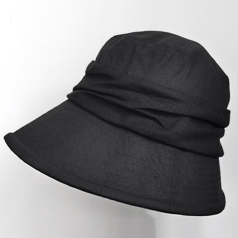 日本专柜渔夫帽女春夏高品质轻柔棉麻休闲百搭系时尚优雅出游盆帽