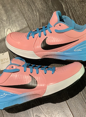 STY定制Nike Zoom Kobe4 ZK4黑曼巴及时行乐科比4代篮球鞋 塔克PE