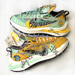 STY定制 NIKE Sacai VaporWaffle 涂鸦联名解构跑步鞋 增高休闲鞋