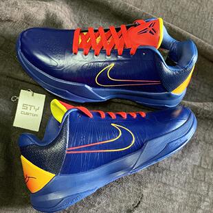 克拉克同款 STY定制Nike X光万圣节蓝色耐克篮球鞋 ZK5科比5 Kobe5