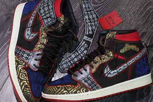 STY custom改制 air jordan 1 三国霸业  盔甲风 中国风龙纹刺绣