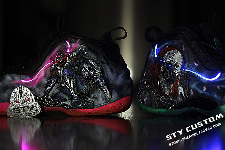 STY定制 nike Air Foamposite One 电玩 英雄联盟LOL 影流之主劫