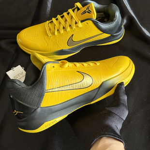 STY定制Nike Kobe5 ZK5科比5黑黄渐变 耐克实战篮球鞋克拉克同款
