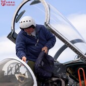 冷战直采俄罗斯空天军公发飞行员蓝色抓绒空勤夹克外套保暖内衬