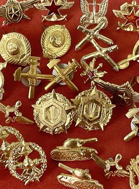 冷战直采苏联原品 苏军陆军空军 M69/88金属兵种符号 领章 领花