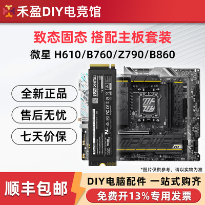 致态固态搭配微星H610/B760/Z790/B860台式机主板固态硬盘套装
