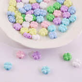 春天色马卡龙切面四叶草亚克力珠 diy手工自制手机链饰品材料配件