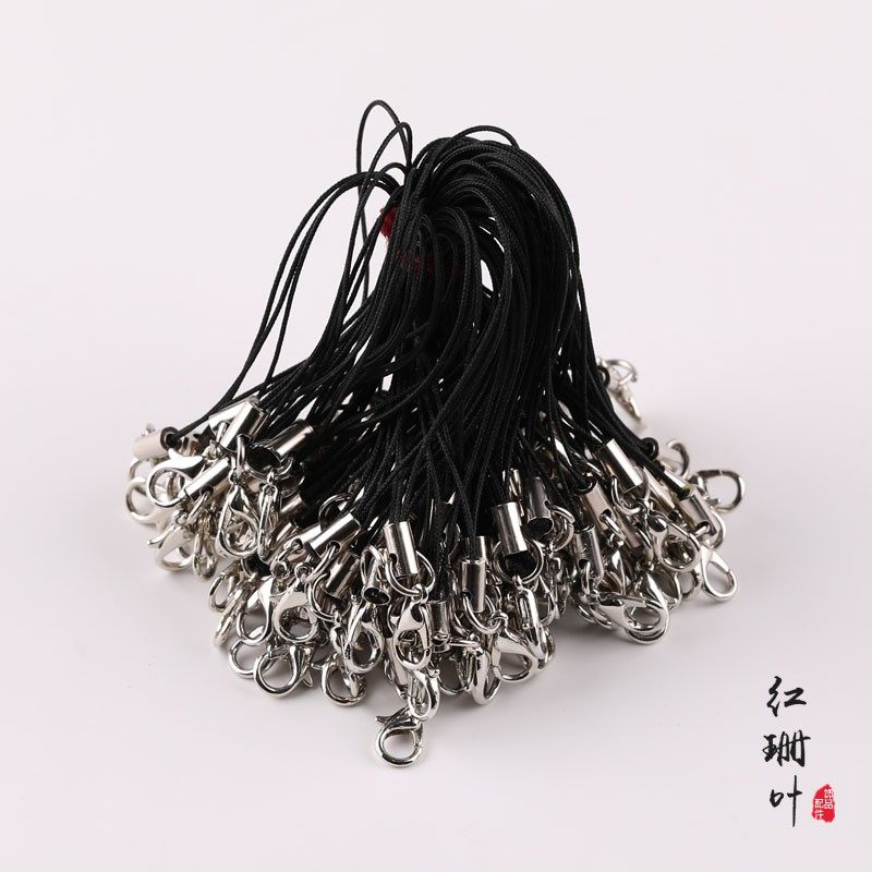 diy饰品配件手工串珠材料黑色单圈 双圈手机绳手机链挂绳手机链,饰品/流行首饰/时尚饰品新,扣,淘宝优惠券,粉丝福利购,淘宝优惠卷
