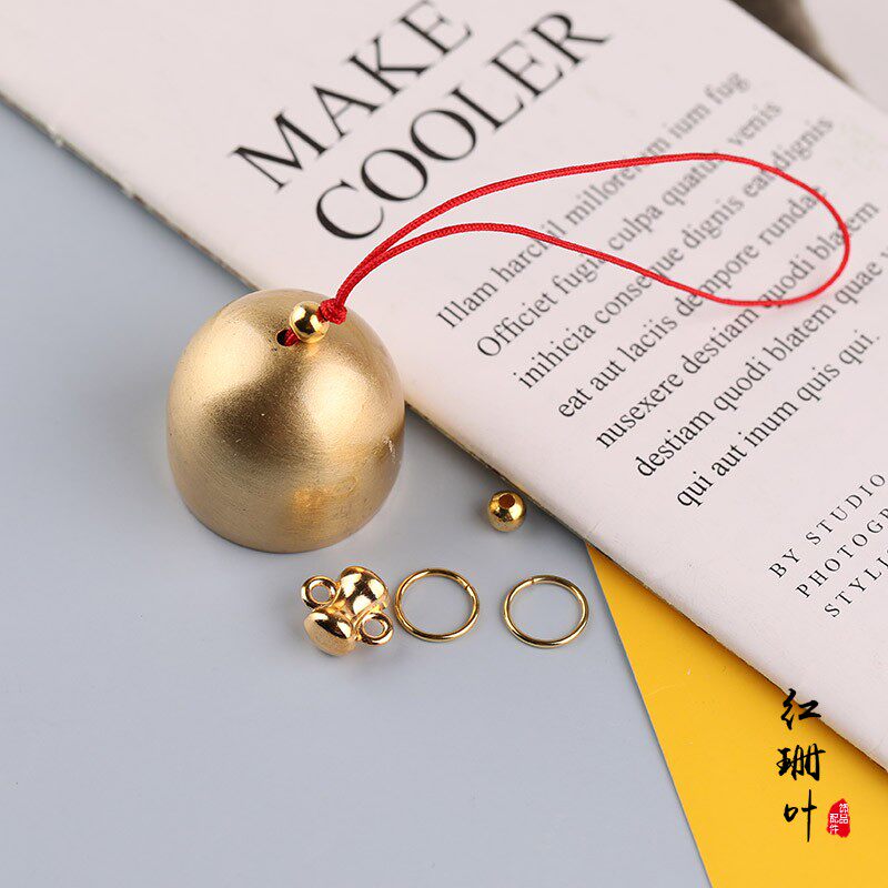 圣诞铃铛diy金属合金双孔风铃铃芯材料配件 手工饰品节日挂件装