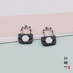 合金滴油黑色包包吊饰吊坠挂件饰diy手工手机壳贴片配件饰品材料