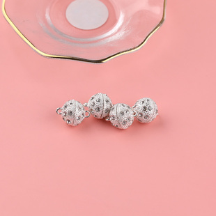 14MM钻球磁铁扣带吊孔圆形吊坠 diy手工自制手链项链饰品材料配件