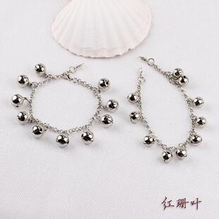 六一儿童节链条手链铜铃铛 脚链跳舞表演舞蹈铜质铃铛