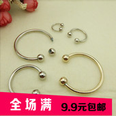 帽装 金属U形螺旋扣双头珠C形纽扣领口T恤袖 口鞋 饰配饰扣胸针领针