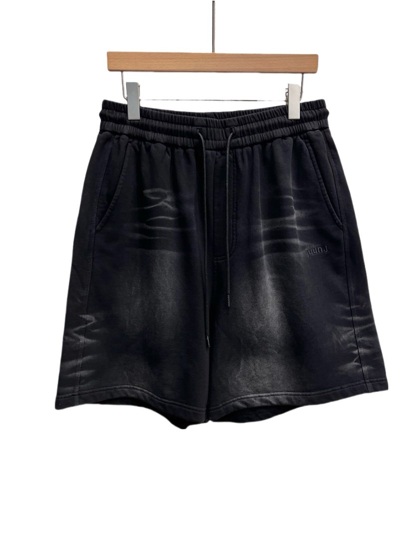 junn字母刺绣水洗做旧短裤 男士修身 潮 纯棉卫裤,男装,短裤,淘宝优惠券,粉丝福利购,淘宝优惠卷